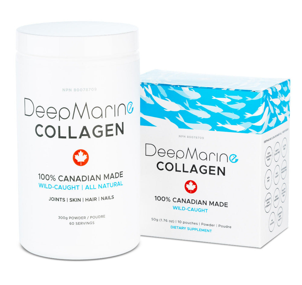 Free single serve sachets with purchase of 100% Pure, Canadian-Made Marine Collagen Peptides – 60 Day Supply