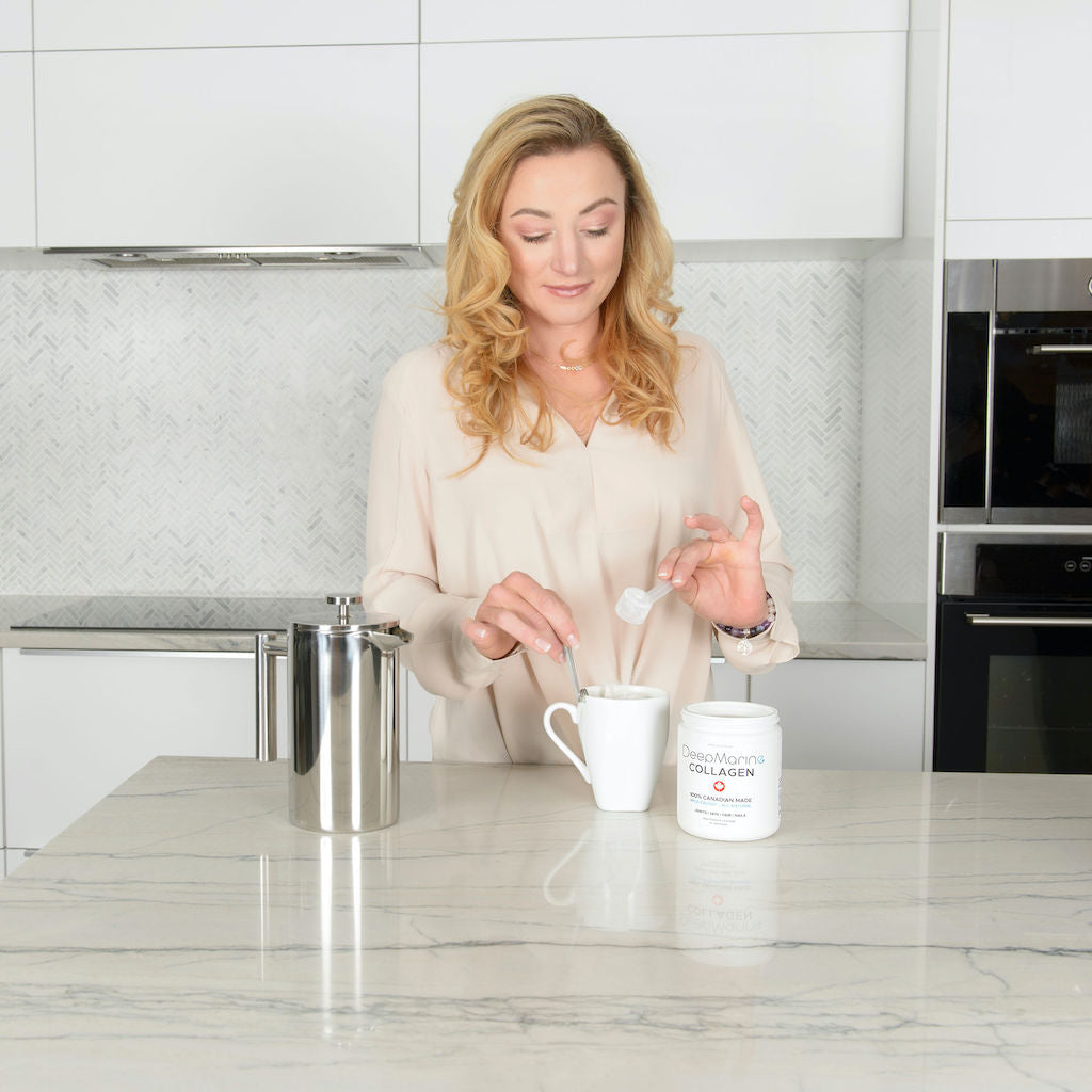 deep marine collagen in coffee